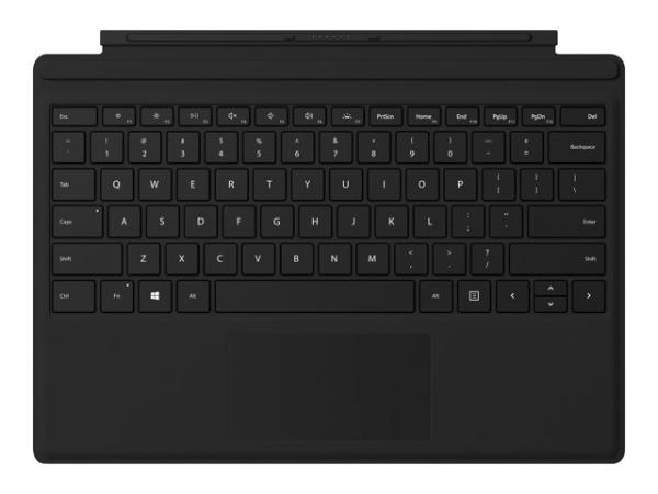 MS Surface Pro 7+, 7, 6, 5 Keyboard, Black, Nordic